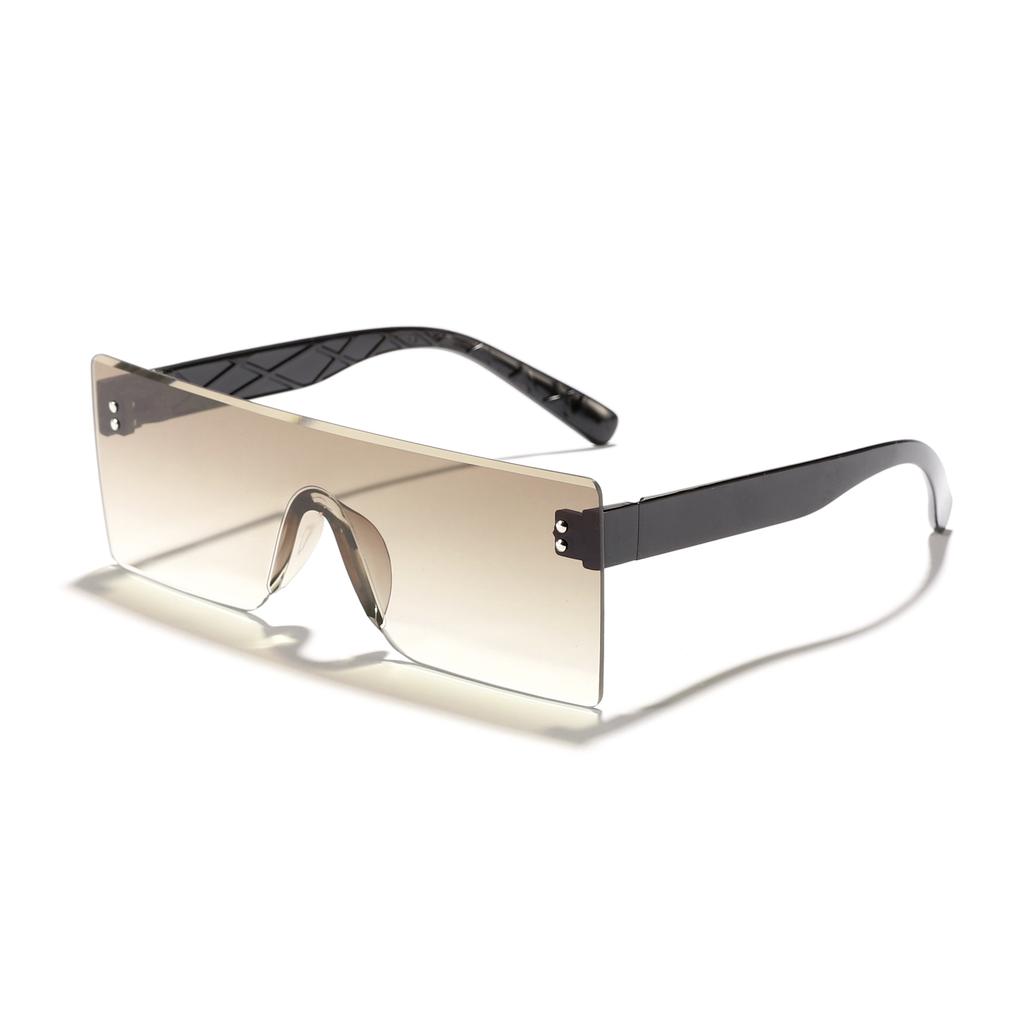Rennes ZY804 UV400 Rimless Black Rectangular Sunglasses for Unisex Outdoor Sports in OPP Bag