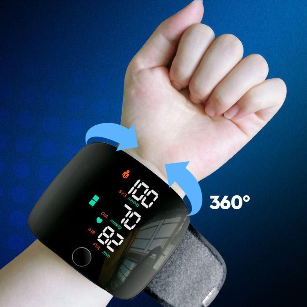 LCD Screen Digital Wrist Blood Pressure Monitor Smart Touch Sphygmomanometer  Daily Check