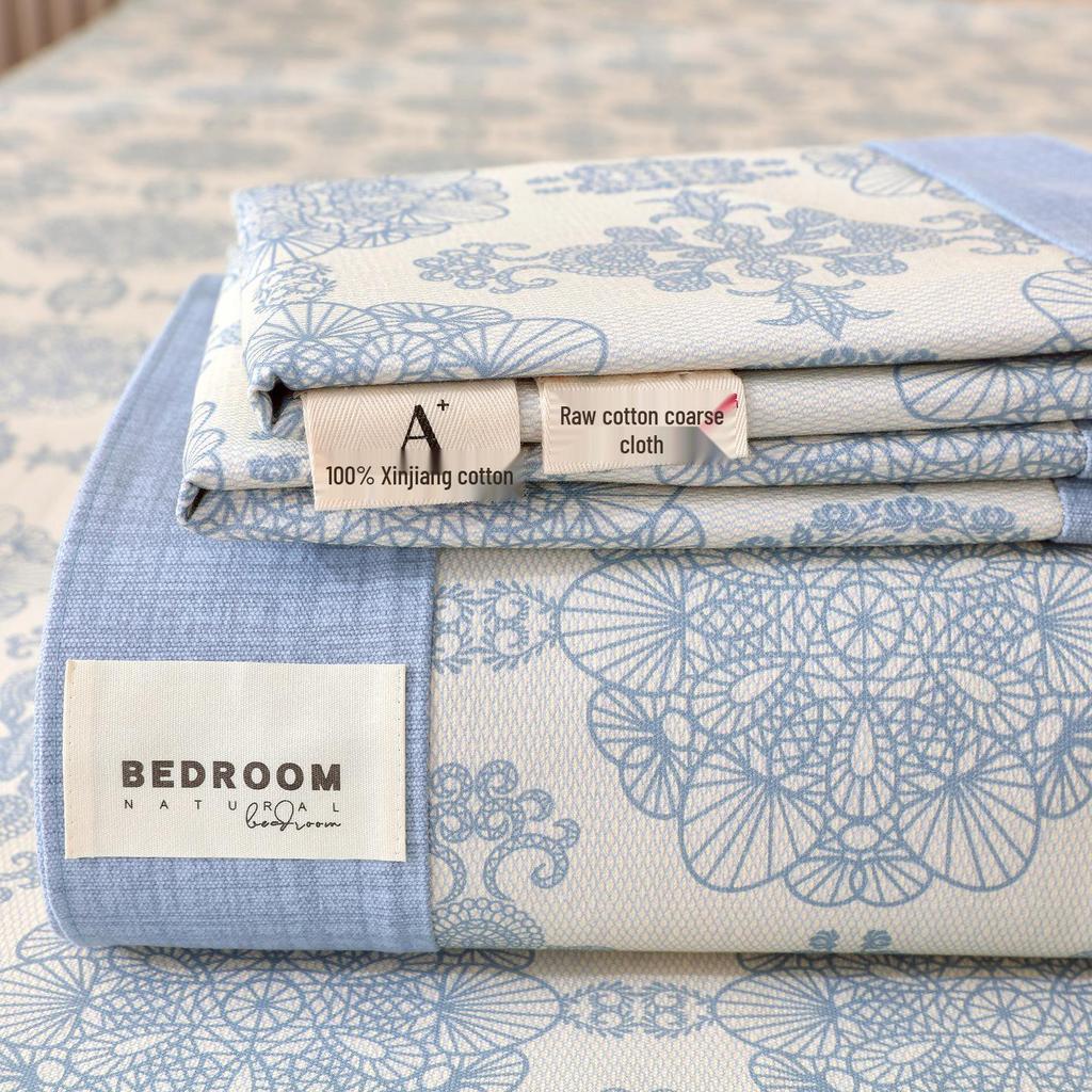 A-Class 100% Cotton Coarse Cloth Soft Bed Sheet for All Seasons