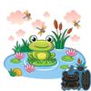 for Frog Lotus Pond Cutting Dies Stencil Template Embossing Art Craft Decoration