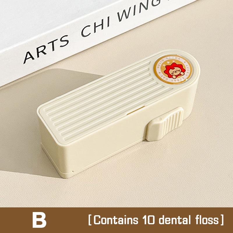 Cute Dental Floss Dispenser Containing 10Pcs Floss Dental Floss Storage Box Auto Refillable Oral Hygiene Care Floss Pick