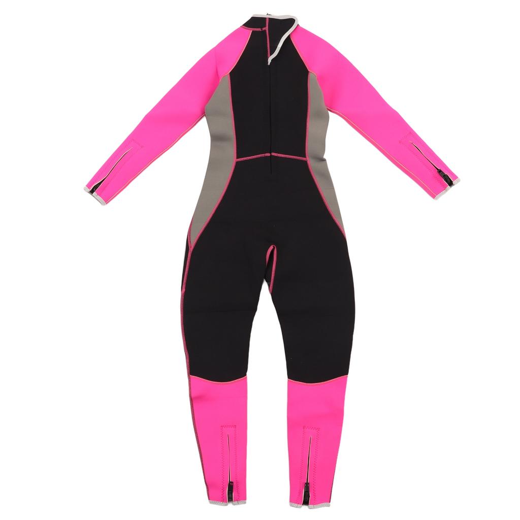 Women Full Body Wetsuit One Piece Surfing Diving Suit Dive Skin Rash Guard Long Sleeve Zip Quick Dry 3mm XL