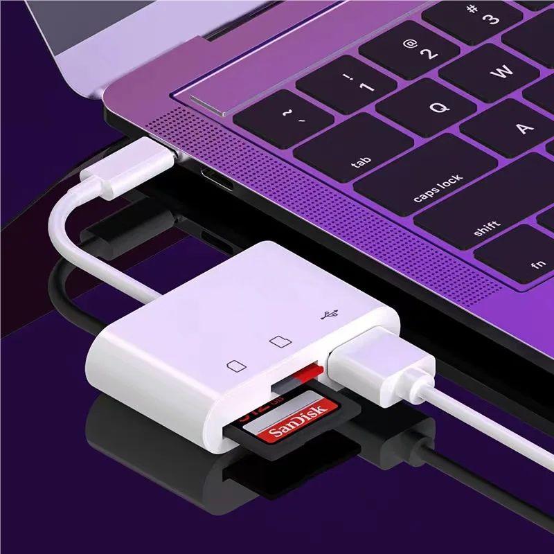 Type C Card Reader TF CF SD Memory OTG Adapter for iPad Pro Huawei Macbook Samsung Xiaomi Compact Flash USB C