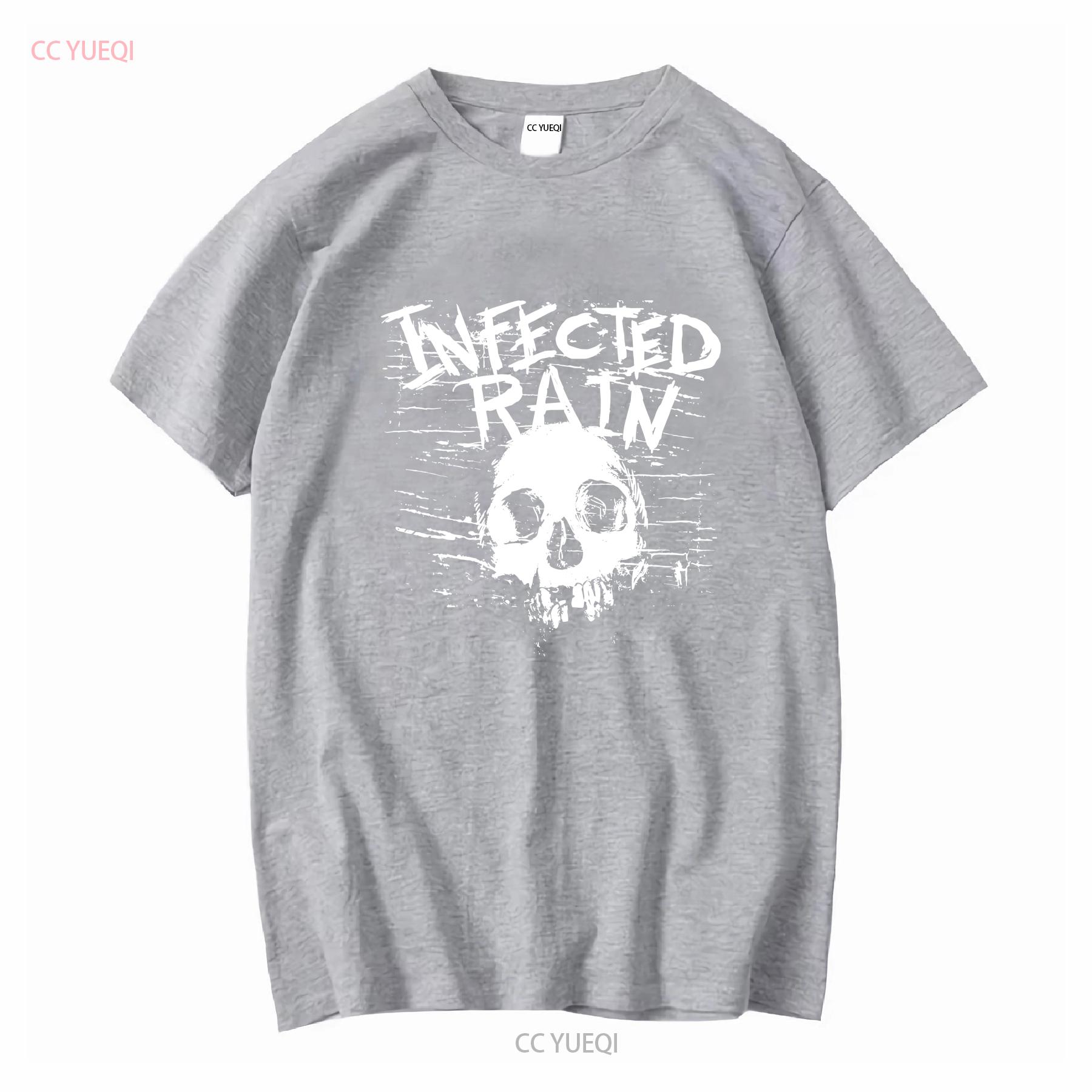 

Infected Rain Alternative Metal Band Logo T Shirt S 2XL vintage Washed fashion Breathable Top For Everyday Wear Versatile L