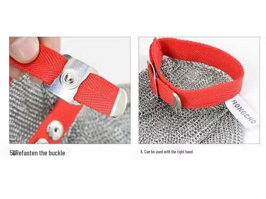 Gants en chaîne en acier inoxydable résistants aux coupures pour la cuisine et la protection du travail