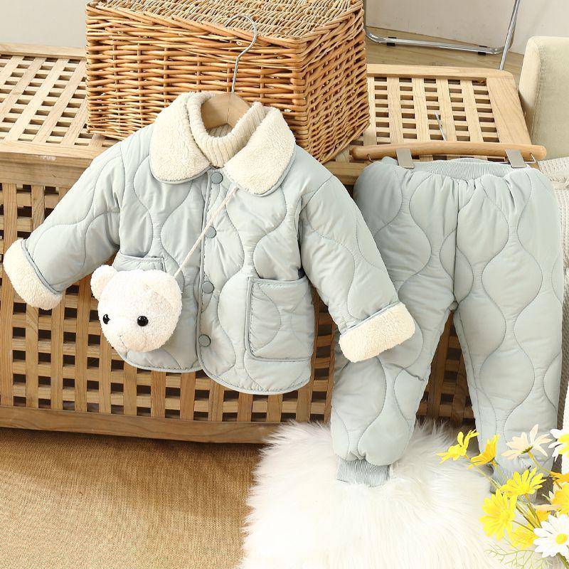 2025 Herbst/Winter Mädchen Baumwollanzug mit Fleecefutter: Modischer, verdickter Mantel für kleine und mittlere Kinder mit super niedlichem Baumwollfutter