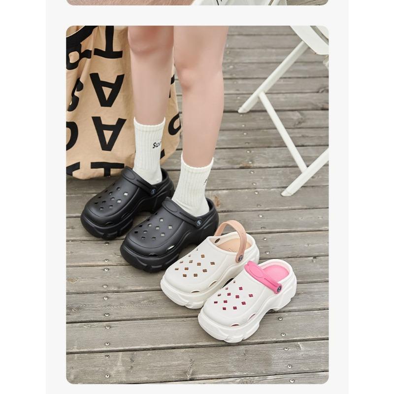 Women S Two Tone Thick Sole Clogs Summer Outdoor Non Slip Breathable Sandals