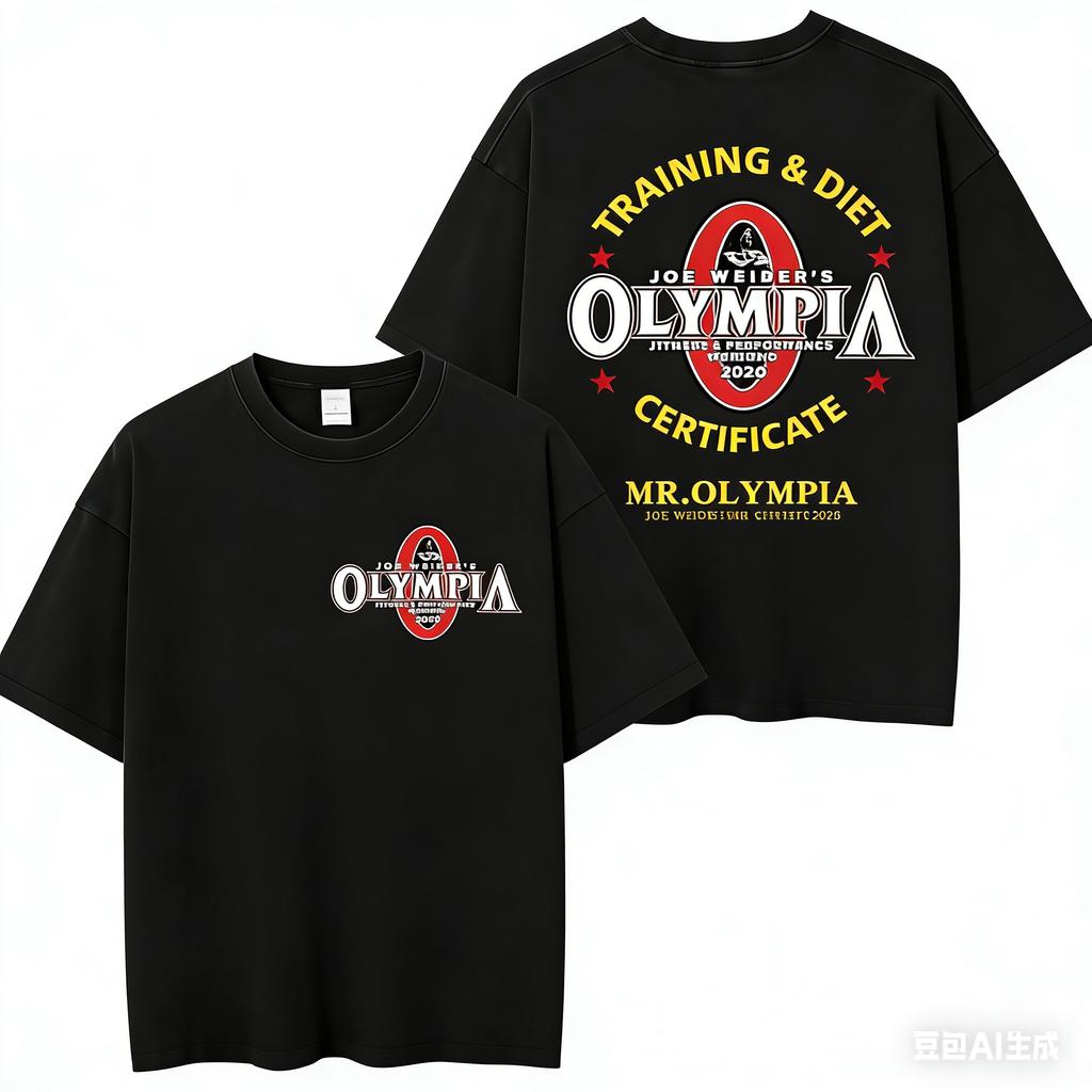 2026 Olympia Gym Unisexs Vintage Graphic T Shirt Unisex Summer Fashion ONeck Short Sleeve Tshirt Casual Sports Cotton Tee Top