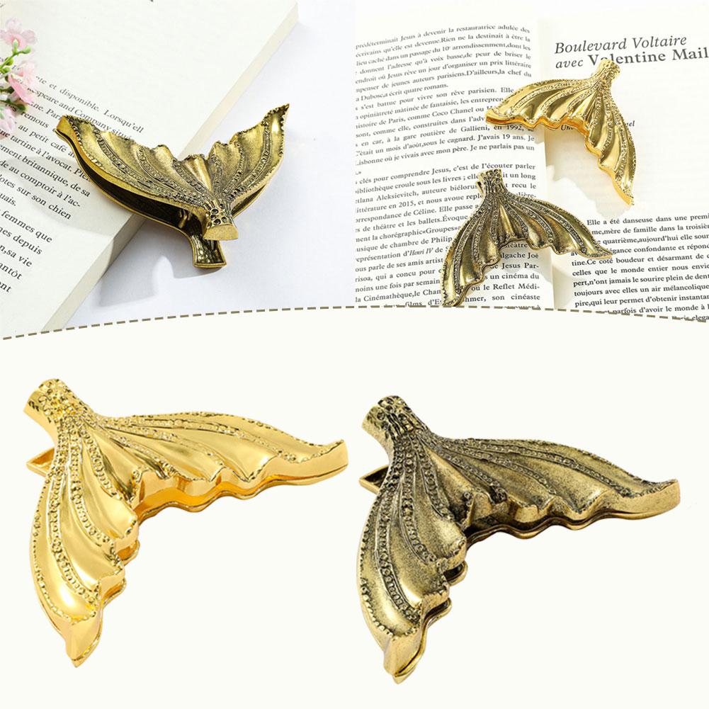 Retro Goldfish Tail Metal Book Clip Anti Folding Book Fixing Clip Multifunctional Anti Slip Book Clip Accessories