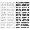 DLA ES200 ES260 IS250 GS300 GX400 NX300 RX350 RX450h LX570 LM350 LS600h Logo na tylną klapę ABS zmodyfikowane ulepszone logo z literami