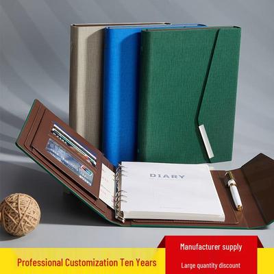 Schnallen Notizbuch Kunstleder A5 Loseblatt Set - Business Geschenkbox für Besprechungen