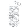 Newborn Baby Cocoons Sleeping Bag With Matching Knotted Bow Headband Swaddle