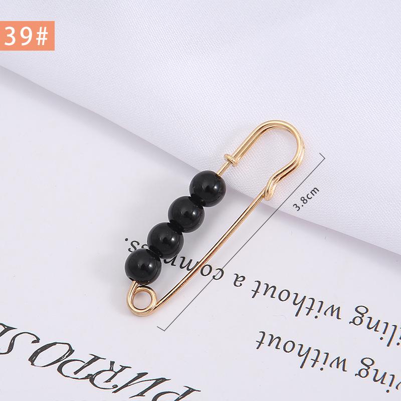 Pearl Anti-Exposure Brooch: Women's Waist-Cinching Pin & Clothing Decoration