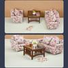 Dollhouse Furniture Mini Wooden Tea Table Dollhouse Miniature Model Doll House Decoration Doll House Accessories 1:12
