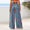 Women's Wide-Leg Casual Flowy Floral Print Pants