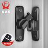 KAK Punch-free Hasp Latch Door Lock Black Cabinet Locks Kids Safety Lock Barn Door Sliding Door Anti-pried Hook Lock Hardware Thread Lock3