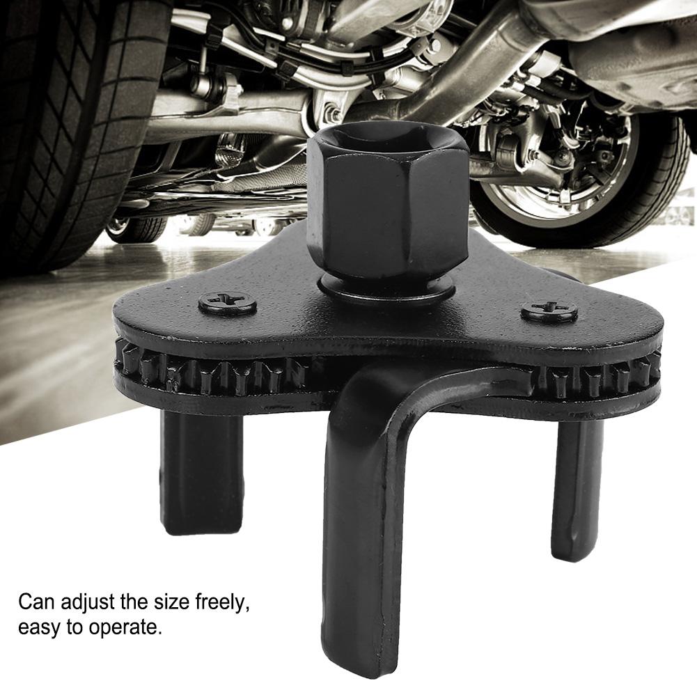 Black Oil Filter Wrench Tool Drive 3 Jaw Remover 53 108mm Tool