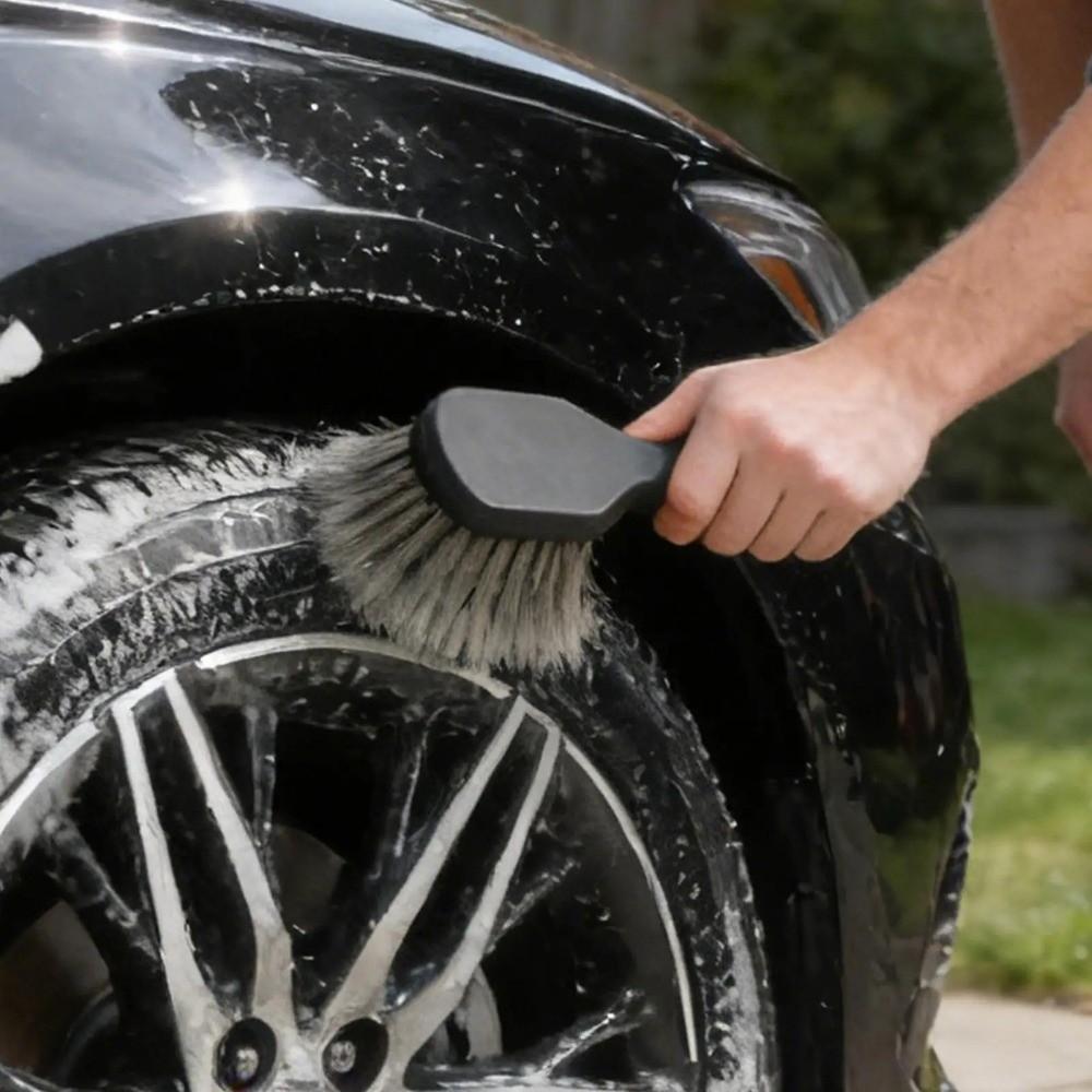 3/7 pcs Soft Car Wheel Brush Kit Non Abrasive Bristles Rim Washing Brush  For Road Trip Travel Truck