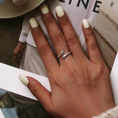 Silver Color Hug Warmth and Love Hand Adjustable Ring for Women Party Jewelry His Big Loving Hugs Ring