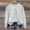 Ladies' Christmas Printed Casual Long Sleeved Round Neck Sports Hoodie Top