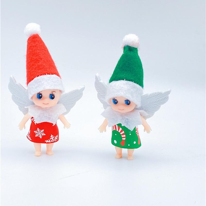 Okouzlující vánoční panenka miminko elf, dekorativní figurka, ideální pro sváteční dekorace
