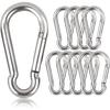 Keyring Carabiner - AIMOONSA - Pack of 10 - 80 Mm - Ø8 Mm - Load 250 Kg