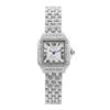 Trendy Women's Quartz Square Diamond Watch with Steel Band