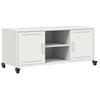 Vidaxl Szafka Rtv, Biała, 100,5X39X43,5 Cm, Stal
