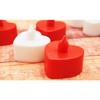 10Pcs Realistic Flickering LED Lamps Heart Shaped Electronic Flameless Candles Operated for Safe Wedding Party