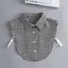 Vintage Woman Fake Collar for Sweater Autumn Black Lady Detachable Collar shirt Neckwear Solid Color False Collar