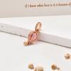 Rose gold plated Exquisite Bead Sparkling Pink Hot Air Balloon Dangle Charm for Women fit European Original Bracelet DIY Jewelry