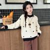 Girls' Thick Knit Sweater - Autumn/Winter Korean Style, Casual Warm Top for Kids