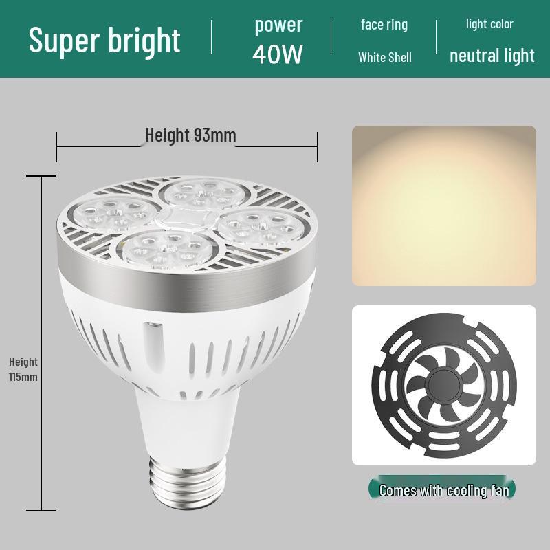 PAR30 LED Track Light: E27 Screw Base Spotlight for Commercial and Retail Spaces