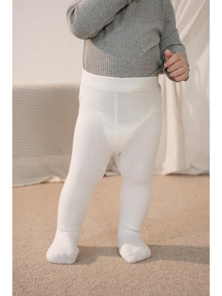 Cozy Winter Red Baby Tights for First Birthday - Warm Footed Pants for Toddlers