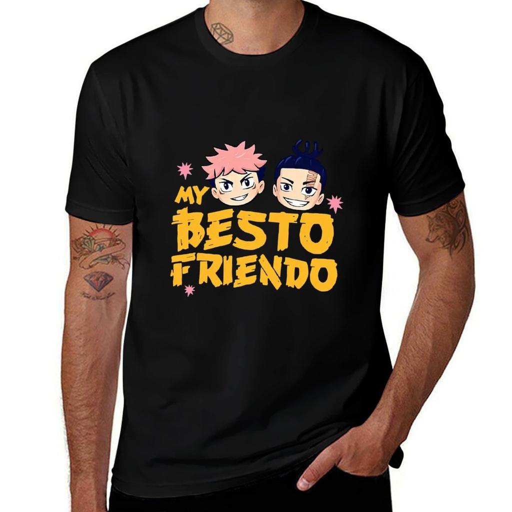 My Besto Friendo Art Tshirt Work Utility Casual Tee Shirt