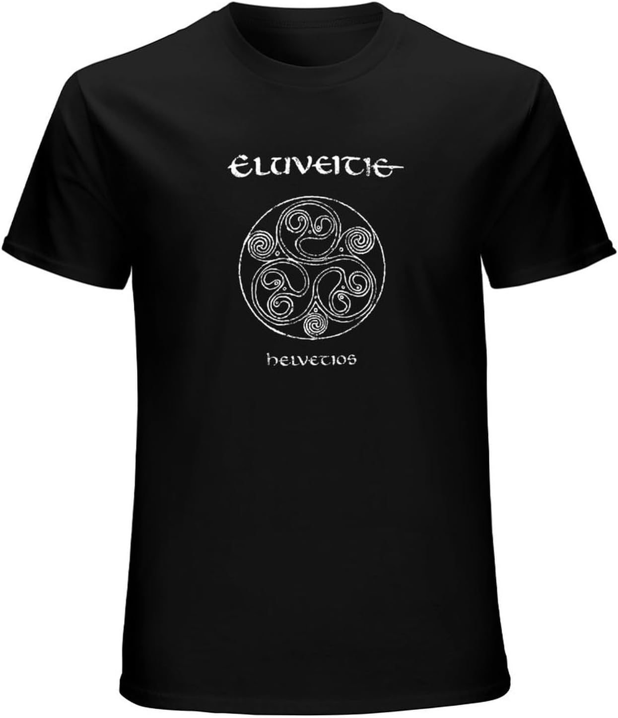 Men s Summer T Shirt Eluveitie Helvetios Comfortable Fabrics to accompany You All Summer L чёрный