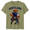 T-shirt Unisex Scozzese Mucca delle Highlands Fan della Scozia Maglietta Grafica da Rugby