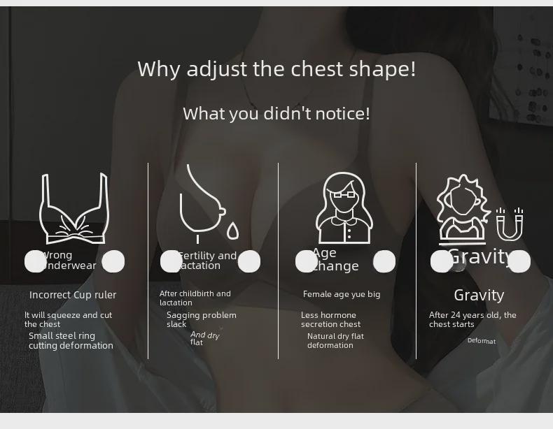 Original Seamless One-Piece Underwear for Women with Adjustable, Side-Breasted, Anti-Sagging Bra, Designed for Smaller Chests.