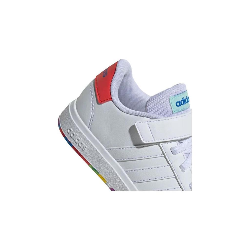 Adidas Neo Grand Court 2.0 Comfortable Low-Top Kids Sneakers Kids Sneakers White Red ID0737