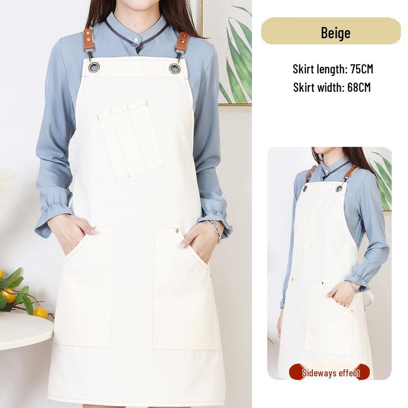 Durable Dirt-Resistant Canvas Apron for Home and Kitchen, Customizable with Logo.