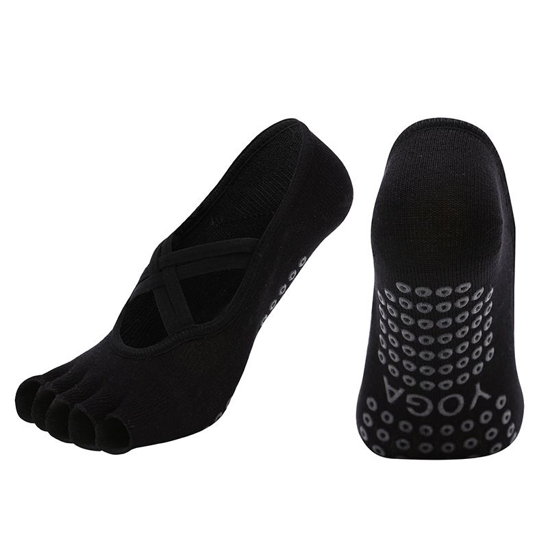 

Yoga Socks Non Slip Professional Female Toe Socks Room Socks Adult Fingerless Pilates Socks Yoga Non-Slip Socks Black [half toe]]