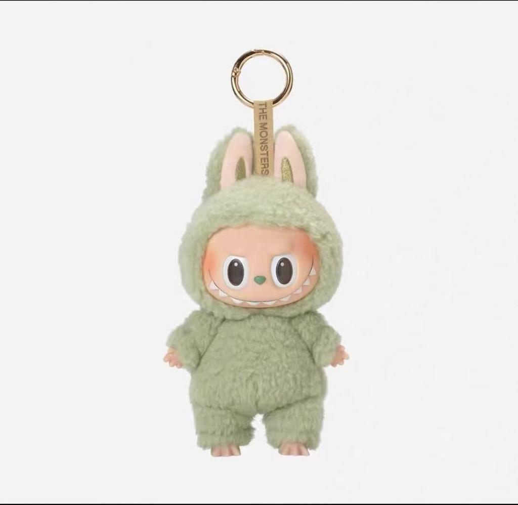 Mini carino Labubu The Monsters Dolls Cardiac Macarone Kawai Guess Bag Figure Model Bag Portachiavi Decor Replica per regalo di Natale