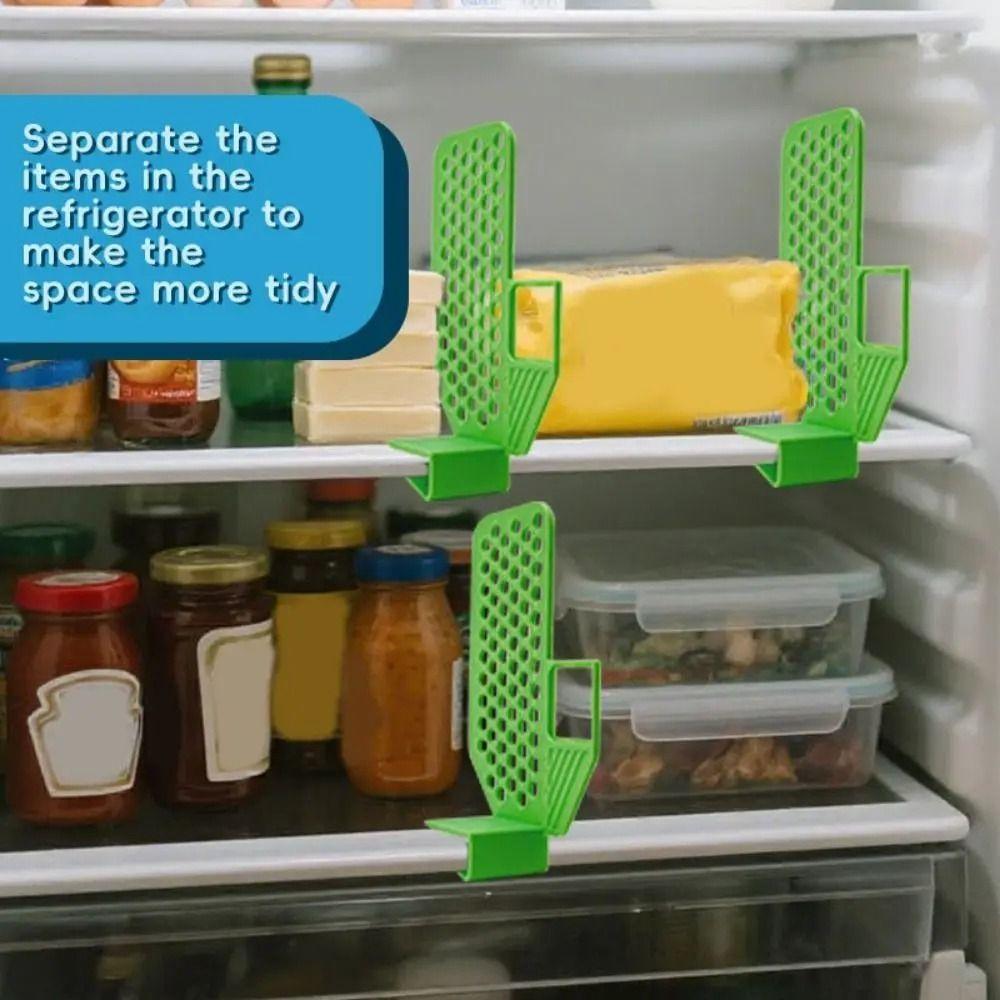 6Pcs Plastic Fridge Storage Drawer Organizer Adjustable Save Space Freezer Dividers Clip-on Multifunctional