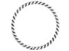 Silver Oxidized Twisted Anti-Stress Ring Thin Band 9