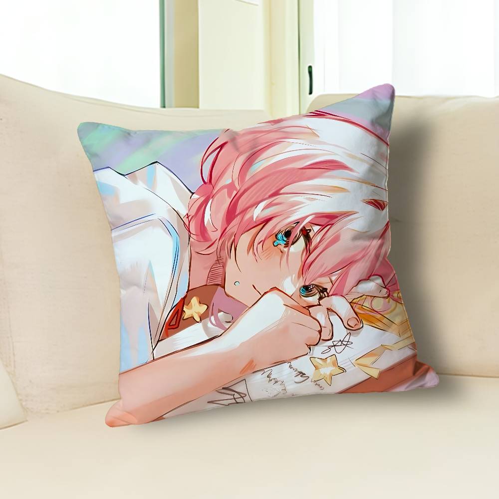 Cute S-Sayoris DDLC Pillow Cases for Bedroom Living Room Sofa Home Decor Polyester Cushion Cover with Zipper