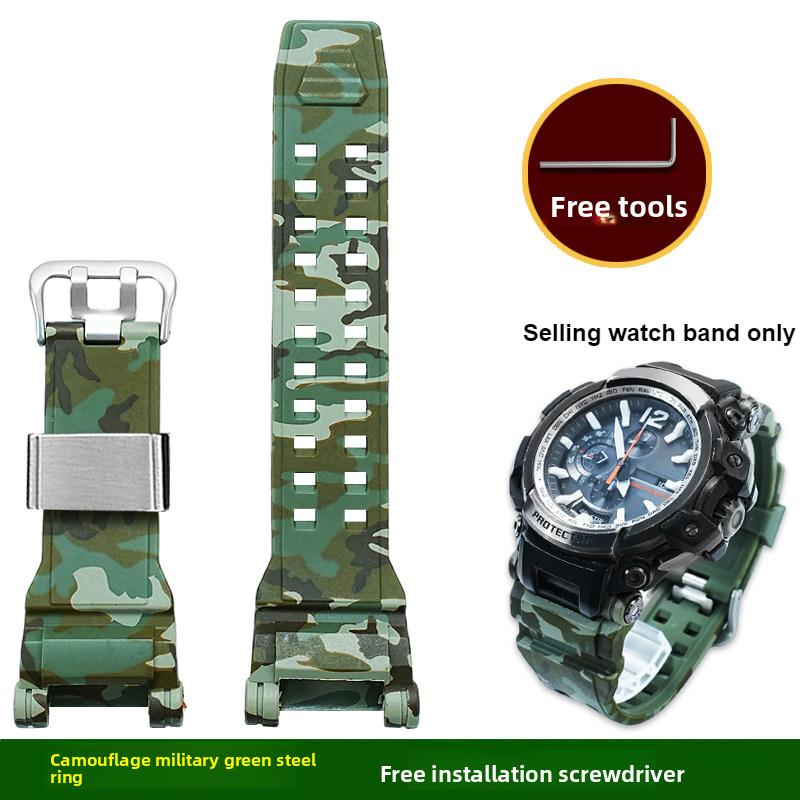 GPW2000 Soft Silicone Strap For Casio G-Shock Kongba 5502 GPW-2000 Wristband Men Replacement Sport Rubber Watch Band Accessories