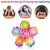 Colorful Bubble Music Rotating Fingertip Gyroscope Release Press And Release Silicone Toy