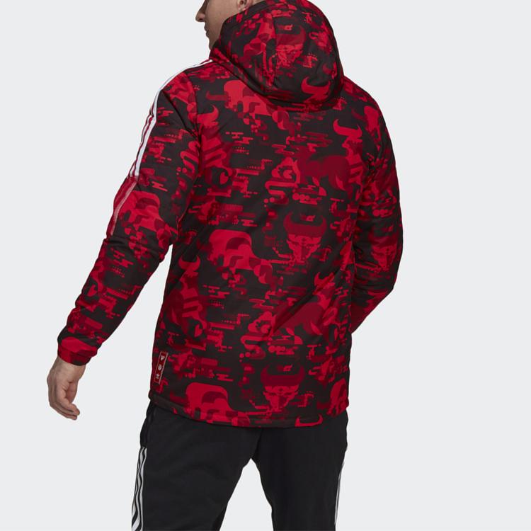 Adidas Manchester United CNY-serien Polstret jakke med hette Herre Overbekledning Rød GK9446