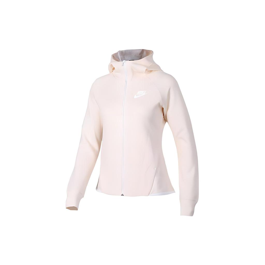 Nike Logo Print Solid Color Hoodie Women Jackets White 930760-838