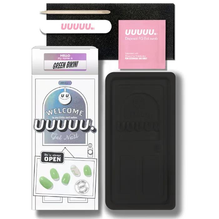 Green Bikini Gel Nails